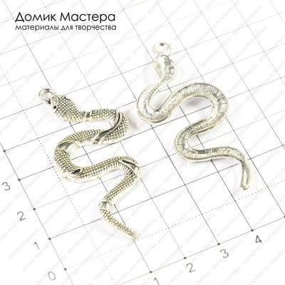 F-Pod-s-000255 - подвеска, под серебро, 54х25мм