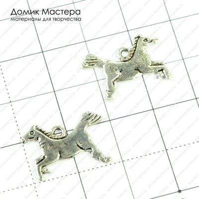 F-Pod-s-000275 - подвеска, под серебро, двусторонняя, 19х13мм