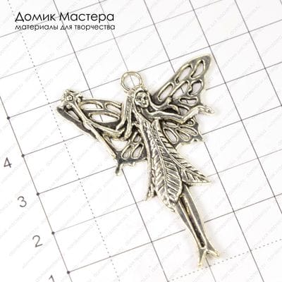 F-Pod-s-000311 - подвеска, под серебро, 50х39мм
