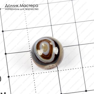 K-K-001357 - агат, "око", кабошон, 14х10мм