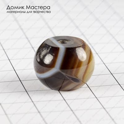 K-Bus-000798 - агат, бусина, есть микрожеодка, 20х14мм