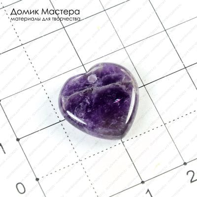 K-Kul-000500 - аметист, подвеска, сердце, 17х18мм