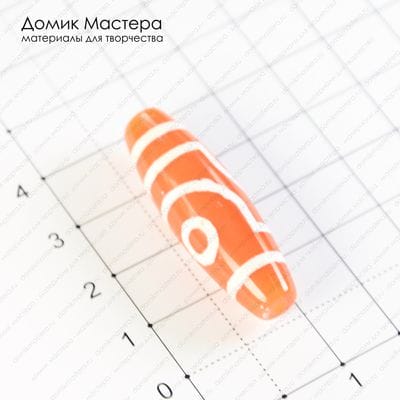 K-Bus-000610 - агат, тонирован, 37х11мм, 2 глазка