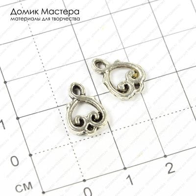 F-Pod-s-000331 - подвеска, под серебро, 14х10мм
