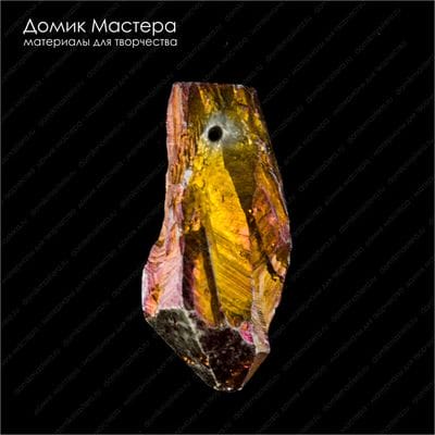 K-Kul-000730 - кристалл кварца, титановое напыление, подвеска, 30х14х9мм