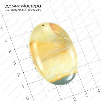 K-Kul-000463 - яшма мадагаскарская, подвеска, 54х35х6мм