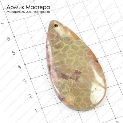 K-Kul-000339 - подвеска, коралл, 63х33х6мм, тонирован