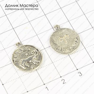 F-Pod-s-000301 - подвеска, BERBEC, под серебро, 20х17мм