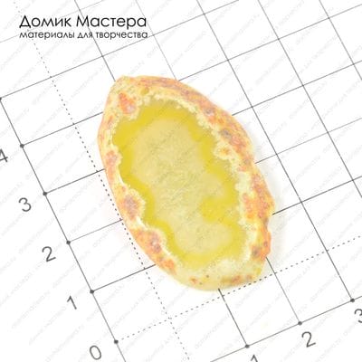 K-Kul-000410 - агат, срез, тонирован, 44х27х6мм