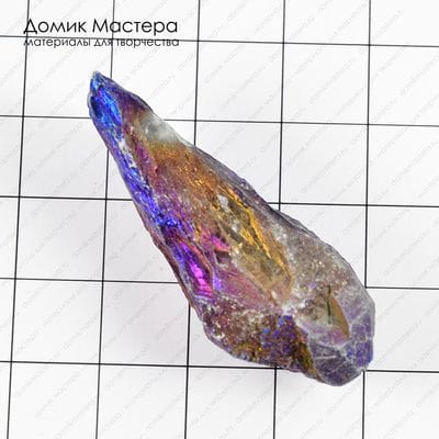 K-Kul-000526 - кристалл кварца, подвеска, титановое напыление, 44х17х14мм