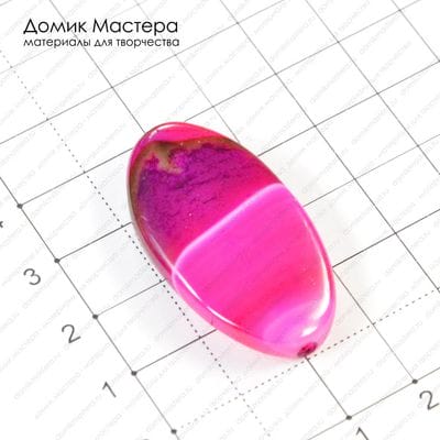 K-Bus-000418 - агат, тонирован, бусина, 39х20х5мм