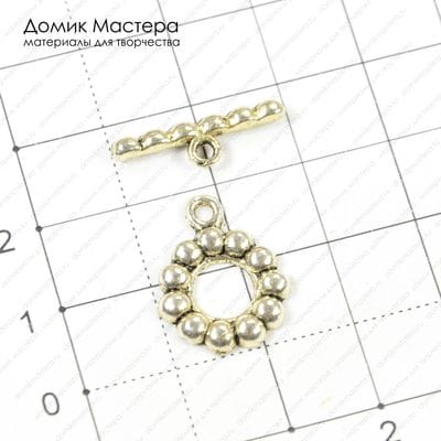 F-Zam-000063 - замок-тогл, под серебро, 18х14(19)мм