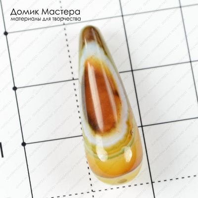 K-Bus-000762 - агат тонированный, бусина, 30х9мм