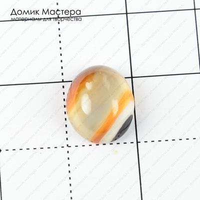K-K-001408 - агат тонированный, кабошон, 12х10х4мм