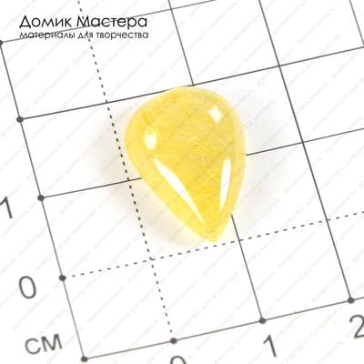 K-K-001031 - кварц рутиловый, кабошон, 19х13х4 мм