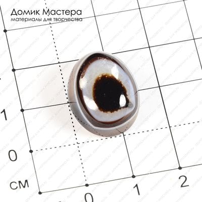 K-K-001029 - агат, кабошон, 19х15х7 мм