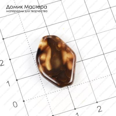 K-Bus-000576 - агат, бусина, тонирован, 25х18х4мм