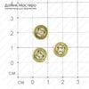 Bu-Met-000155 - бусина-разделитель, под золото,  10мм