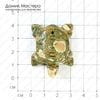 K-Kul-000470 - яшма, черепаха (2 отверстия: на панцире и голове), подвеска, 41х32х11мм