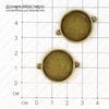 F-Kon-000100 - коннектор, рамка с двух сторон 20мм, размер 28х23мм