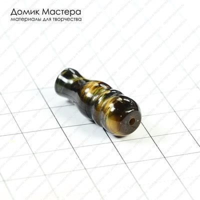 K-Bus-000563 - тигровый глаз, бусина, 26х9мм