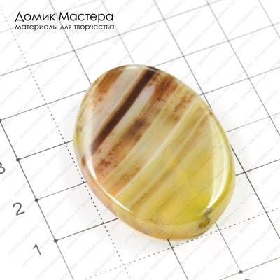 K-Bus-000381 - бусина, агат, тонирован,  39х28х6мм