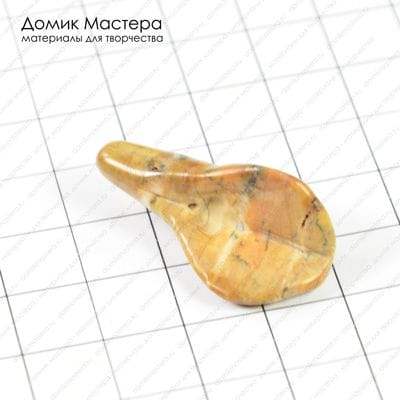 K-Bus-000420 - яшма, резная бусина, 33х17х9мм