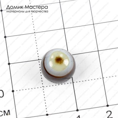K-K-001359 - агат, "око", кабошон, 11х8мм