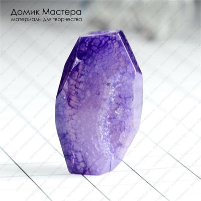 K-Bus-000715 - агат тонированный с жеодой, бусина, 27х15х12мм