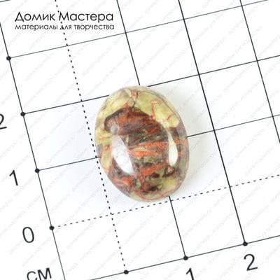 K-K-000951 - яшма, кабошон, 20х15х6мм