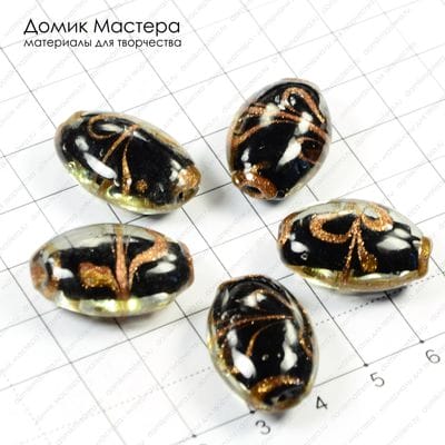 Bu-St-000067 - бусина, стекло, лэмпворк, 25мм