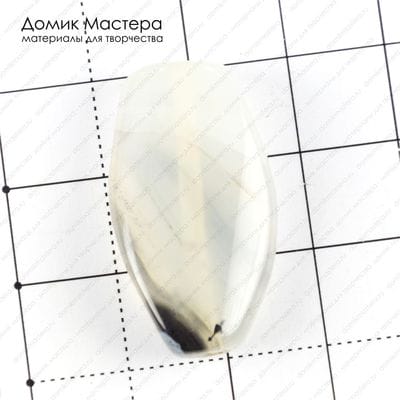 K-Bus-000808 - агат, бусина, форма легкий винт, 31х17х8мм