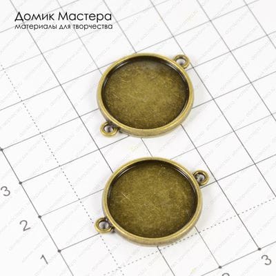 F-Kon-000100 - коннектор, рамка с двух сторон 20мм, размер 28х23мм