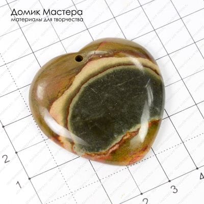 K-Kul-000394 - яшма мадагаскарская, подвеска, 45х45х6мм