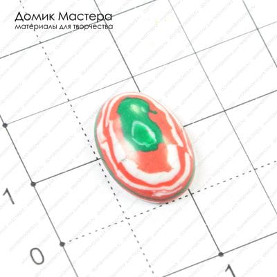K-K-000333 - кабошон, ювелирный пластик, 18х13мм