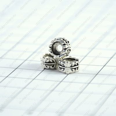 Bu-Met-000006 - Бусина - под серебро