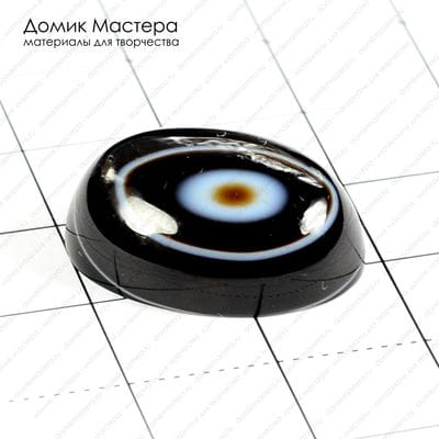 K-K-001064 - агат, "око", кабошон, 20х15х7мм