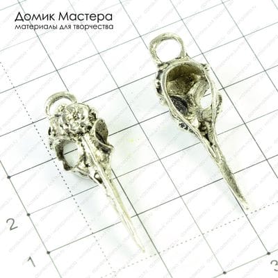 F-Pod-s-000276 - подвеска, под серебро, 43х13мм