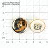 F-Pug-000028 - пуговица, на ножке, пластик, герб, 23мм