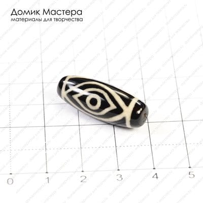 K-Bus-000533 - агат, бусина, тонирован, 28х10мм