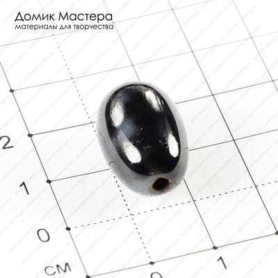 K-Bus-000633 - агат, бусина, тонирован, 19х13мм
