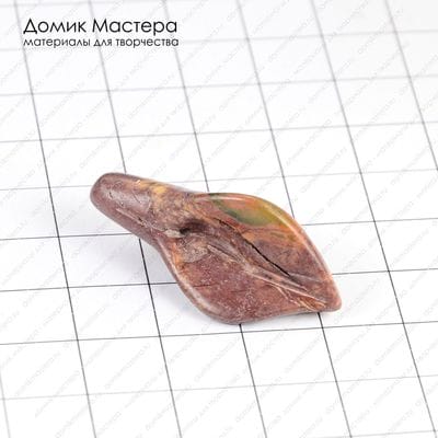 K-Bus-000579 - яшма, бусина, резной цветок, 34х15х11мм