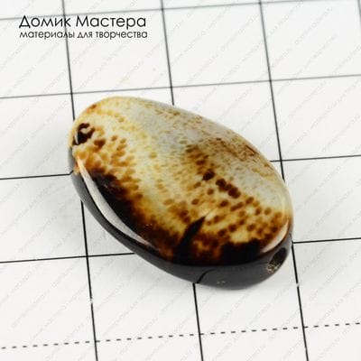 K-Bus-000768 - агат тонированный, бусина, 26х18х5мм
