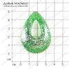 F-Pod-ste-000001  - подвеска, муранское стекло, 50х35мм