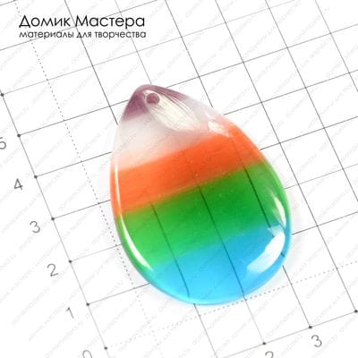 K-Kul-000333 - подвеска. стекло. 51х35х6мм
