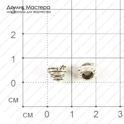 Bu-Met-000144 - бусина, металл, 8х8мм