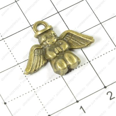 F-Pod-b-000054 - подвеска, ангел, 25х21мм