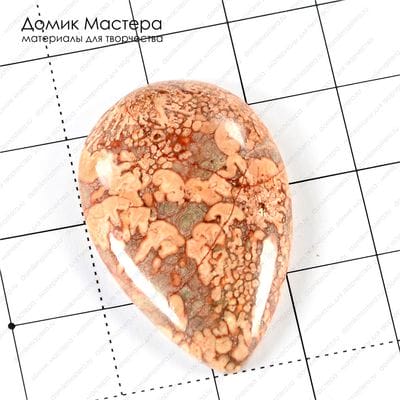 K-K-001247 - яшма, кабошон, 35х23х5мм