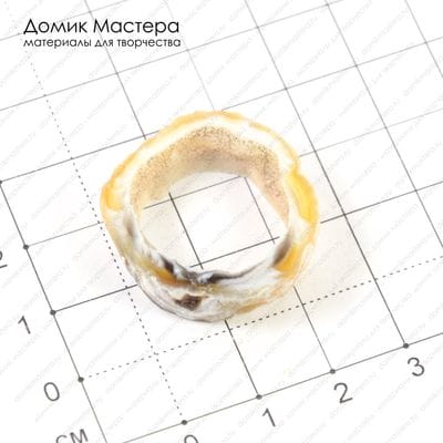 K-Bus-000494 - агатовая жеода с кварцевой друзой, бусина, 27х26х7мм