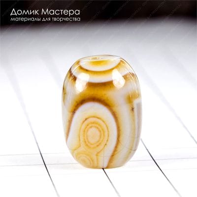 K-Bus-000824 - агат, бусина, натуральный камень, 19х14,5мм
